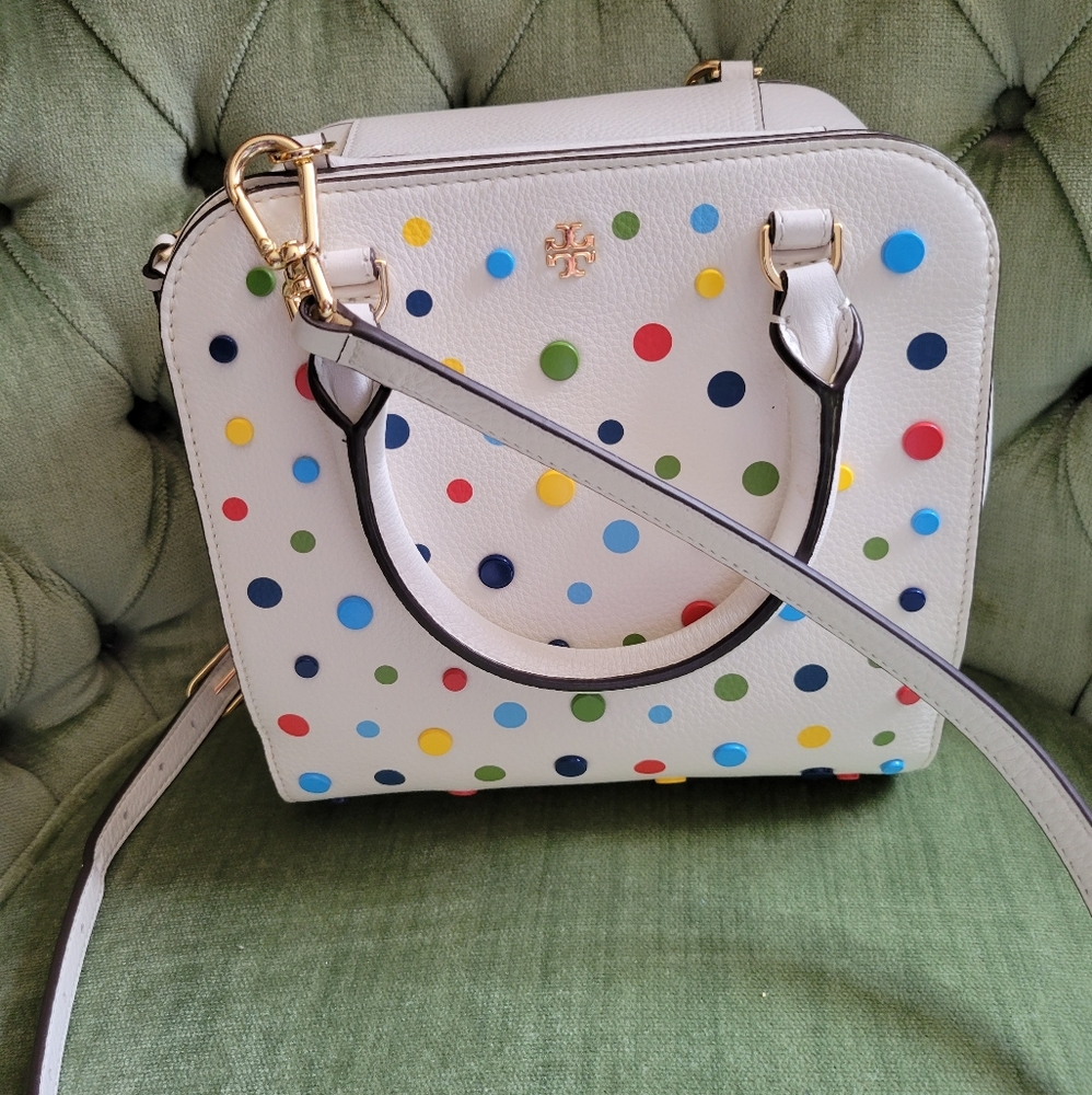 Tory Burch polka dot satchel crossbody